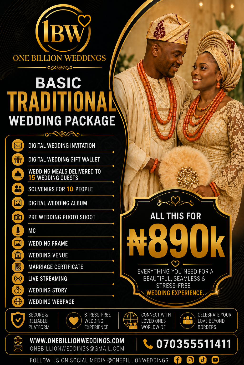 Basic Traditional Wedding Package
